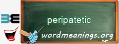 WordMeaning blackboard for peripatetic